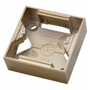 PNP-1Y/28 Puszka natynkowa pojedyncza Złoty Metalik Ospel Impresja - Widok z przodu