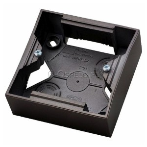 PNP-1Y/50 Puszka natynkowa pojedyncza Antracyt Ospel Impresja - Widok z przodu