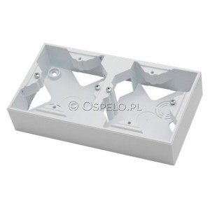 PNP-2G/00 Puszka instalacyjna do serii As podwójna Biały Ospel As - Widok z przodu
