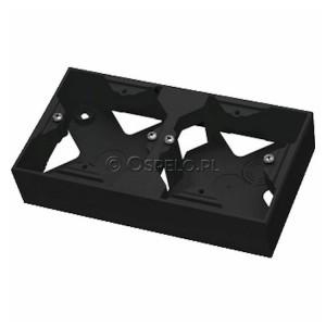 PNP-2G/33 Puszka instalacyjna do serii As podwójna Czarny Metalik Ospel As - Widok z przodu