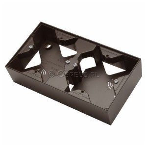 PNP-2R/40 Puszka instalacyjna do serii SONATA podwójna Czekoladowy Metalik Ospel Sonata - Widok z przodu