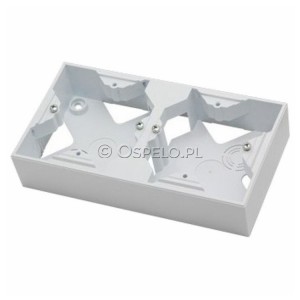 PNP-2U/00 Puszka instalacyjna podwójna Biały Ospel Aria - Widok z przodu