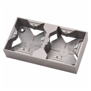 PNP-2Y/23 Puszka natynkowa podwójna Tytan Ospel Impresja - Widok z przodu