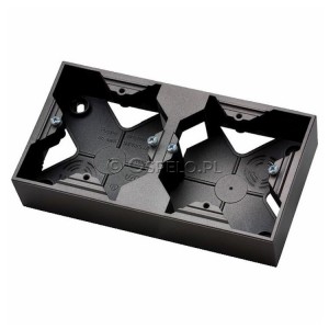 PNP-2Y/50 Puszka natynkowa podwójna Antracyt Ospel Impresja - Widok z przodu