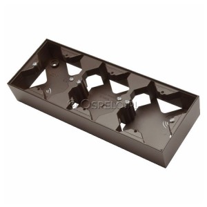 PNP-3R/40 Puszka instalacyjna do serii SONATA potrójna Czekoladowy Metalik Ospel Sonata - Widok z przodu