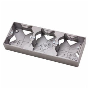 PNP-3Y/23 Puszka natynkowa potrójna Tytan Ospel Impresja - Widok z przodu