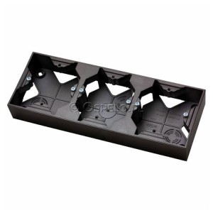 PNP-3Y/50 Puszka natynkowa potrójna Antracyt Ospel Impresja - Widok z przodu