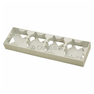 PNP-4G/27 Puszka instalacyjna do serii As czterokrotna Ecru Ospel As - Widok z przodu