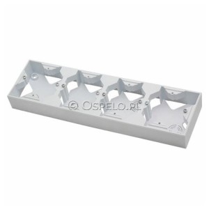 PNP-4U/00 Puszka instalacyjna poczwórna Biały Ospel Aria - Widok z przodu