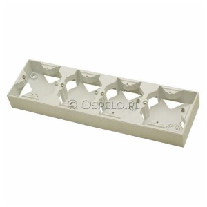 PNP-4U/27 Puszka instalacyjna poczwórna Ecru Ospel Aria - Widok z przodu