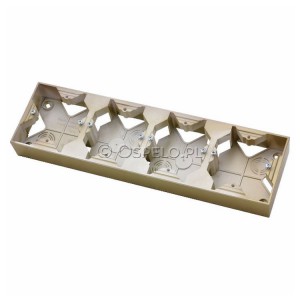 PNP-4Y/28 Puszka natynkowa czterokrotna Złoty Metalik Ospel Impresja - Widok z przodu