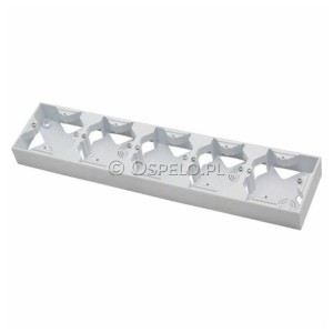 PNP-5U/00 Puszka instalacyjna pięciokrotna Biały Ospel Aria - Widok z przodu