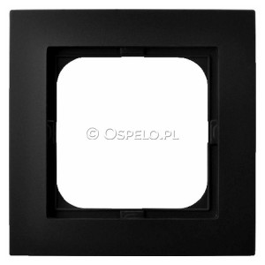 R-1G/33 Ramka pojedyncza Czarny Metalik Ospel As - Widok z przodu