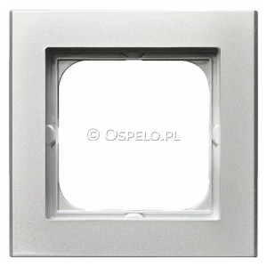 R-1R/38 Ramka pojedyncza Srebro Mat Ospel Sonata - Widok z przodu
