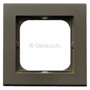 R-1R/40 Ramka pojedyncza Czekoladowy Metalik Ospel Sonata - Widok z przodu