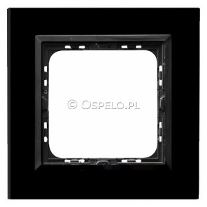 R-1RGC/32/25 Ramka pojedyncza wykonania ze Szkła 4mm Czarny Ospel Sonata - Widok z przodu