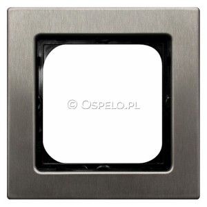 R-1RM/37 Ramka pojedyncza Stal Inox Ospel Sonata Stal Inox - Widok z przodu