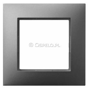 R-1U/70 Ramka pojedyncza Szary Mat. Ospel Aria - Widok z przodu