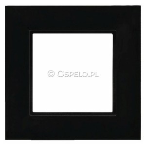R-1UGC/32/25 Ramka pojedyncza Czarne Szkło Ospel Aria - Widok z przodu