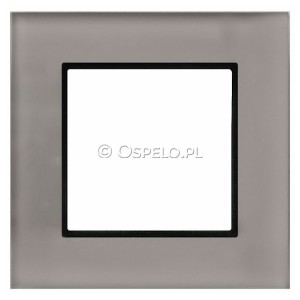R-1UGC/41/25 Ramka pojedyncza Szare Szkło Ospel Aria - Widok z przodu