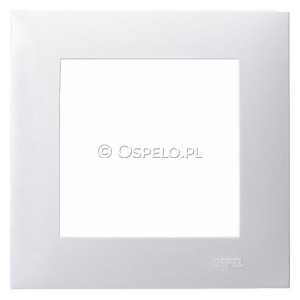 R-1Z/00 Ramka pojedyncza Biały Ospel Szafir - Widok z przodu