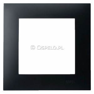 R-1Z/33 Ramka pojedyncza Czarny Metalik Ospel Szafir - Widok z przodu