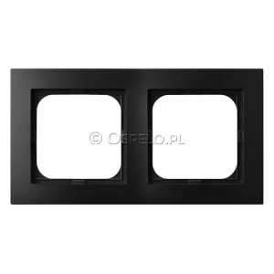 R-2G/33 Ramka podwójna Czarny Metalik Ospel As - Widok z przodu