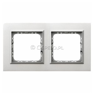 R-2RAC/35/38 Ramka podwójna wykonana z Aluminium 4mm Aluminium Ospel Sonata - Widok z przodu