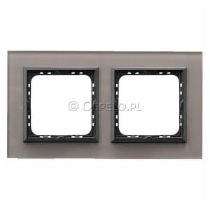 R-2RGC/41/25 Ramka podwójna wykonania ze Szkła 4mm Szary Ospel Sonata - Widok z przodu