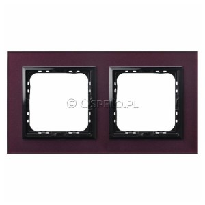 R-2RGC/61/25 Ramka podwójna wykonania ze Szkła 4mm Śliwka Ospel Sonata - Widok z przodu