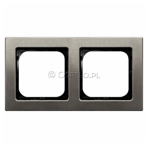R-2RM/37 Ramka podwójna Stal Inox Ospel Sonata Stal Inox - Widok z przodu