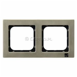R-2RM/44 Ramka podwójna Nowe Srebro Ospel Sonata Nowe Srebro - Widok z przodu