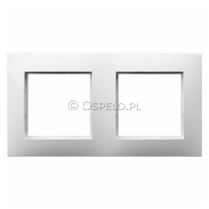 R-2U/00 Ramka podwójna Biały Ospel Aria - Widok z przodu