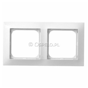 R-2Y/00 Ramka podwójna Biały Ospel Impresja - Widok z przodu