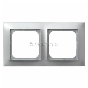 R-2Y/18 Ramka podwójna Srebro Ospel Impresja - Widok z przodu