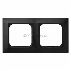 R-2Y/33 Ramka podwójna Czarny Metalik Ospel Impresja - Widok z przodu
