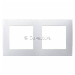 R-2Z/00 Ramka podwójna Biały Ospel Szafir - Widok z przodu