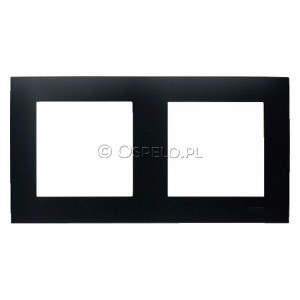 R-2Z/33 Ramka podwójna Czarny Metalik Ospel Szafir - Widok z przodu