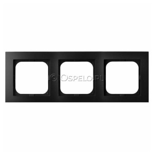 R-3G/33 Ramka potrójna Czarny Metalik Ospel As - Widok z przodu