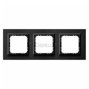 R-3RAC/64/25 Ramka potrójna wykonana z Aluminium Szczotkowanego 4mm Antracyt Ospel Sonata - Widok z przodu