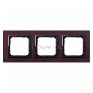 R-3RGC/61/25 Ramka potrójna wykonania ze Szkła 4mm Śliwka Ospel Sonata - Widok z przodu