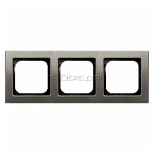 R-3RM/37 Ramka potrójna Stal Inox Ospel Sonata Stal Inox - Widok z przodu