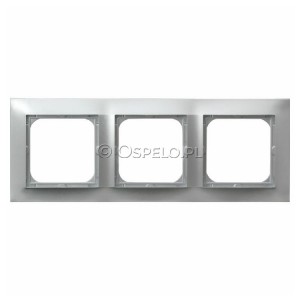 R-3Y/18 Ramka potrójna Srebro Ospel Impresja - Widok z przodu