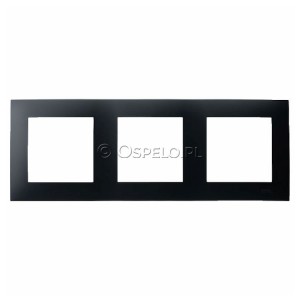 R-3Z/33 Ramka potrójna Czarny Metalik Ospel Szafir - Widok z przodu