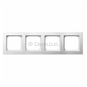 R-4G/00 Ramka czterokrotna Biały Ospel As - Widok z przodu