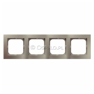 R-4G/45 Ramka czterokrotna Satyna Light Ospel As - Widok z przodu