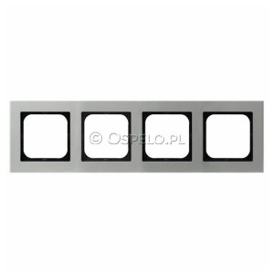 R-4RA/35 Ramka czterokrotna wykonana z Aluminium 6mm Aluminium Ospel Sonata - Widok z przodu