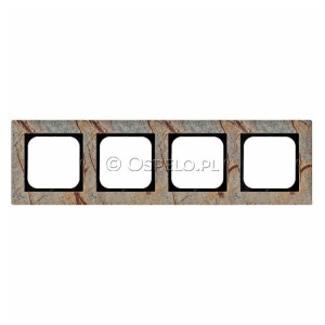 R-4RK/36 Ramka poczwórnawykonania z Kamienia 6mm Forest Ospel Sonata - Widok z przodu