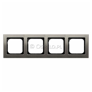 R-4RM/37 Ramka poczwórna Stal Inox Ospel Sonata Stal Inox - Widok z przodu