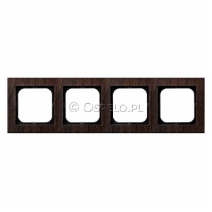 R-4RW/34 Ramka poczwórna wykonania z Drewna 6mm Orzech Ospel Sonata - Widok z przodu